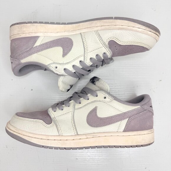 NIKE Air Jordan 1 Retro Low OG Sneakers Mens US 8 Atmosphere Grey CZ0790-101 - Picture 5 of 8